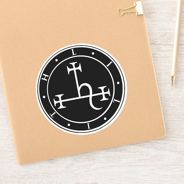 Lilith sigil. Dark moon Goddess seal Sticker (Notebook)
