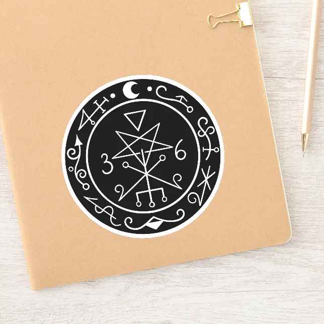 Lilith sigil. Dark moon Goddess seal Sticker | Zazzle