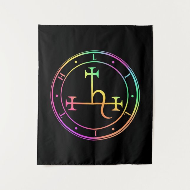 Lilith sigil. Dark moon Goddess seal Tapestry (Front)
