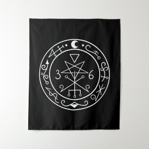 Lilith sigil Dark moon Goddess seal Tapestry