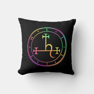 Lilith sigil. Dark moon Goddess seal Throw Pillow
