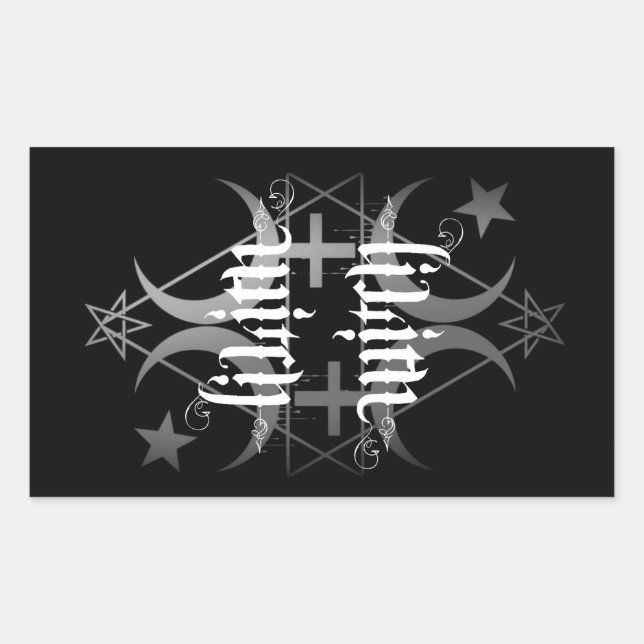 lilith witch black and white sticker (Front)