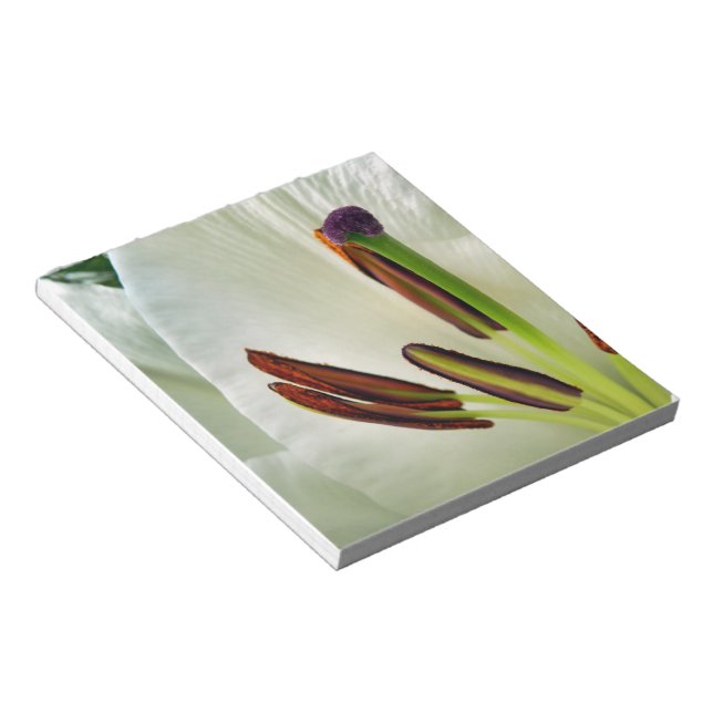 Lilium Oriental White Notepad (Angled)