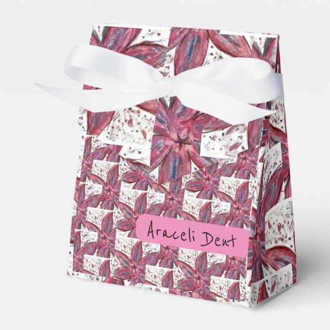 Lilium Orientale Favor Boxes (Front Side)