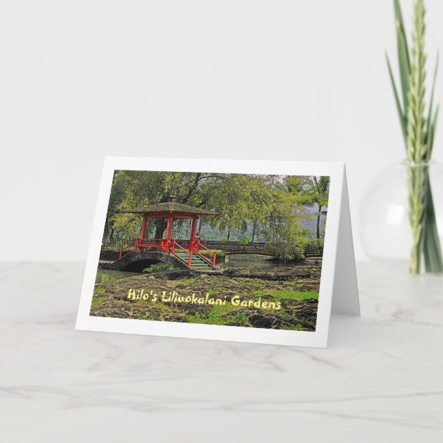 Liliuokalani Gardens in Hilo, Hawaii greeting card (Front)