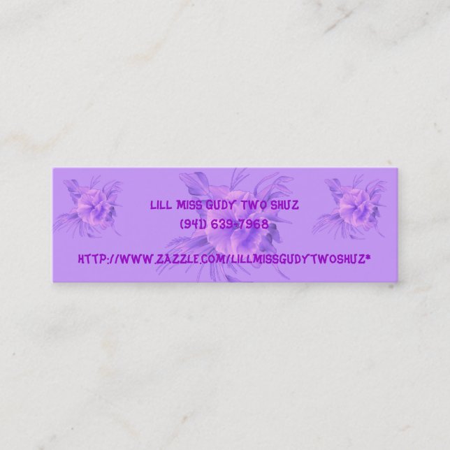 Lill Miss Gudy Two Shuz Mini Business Card (Front)