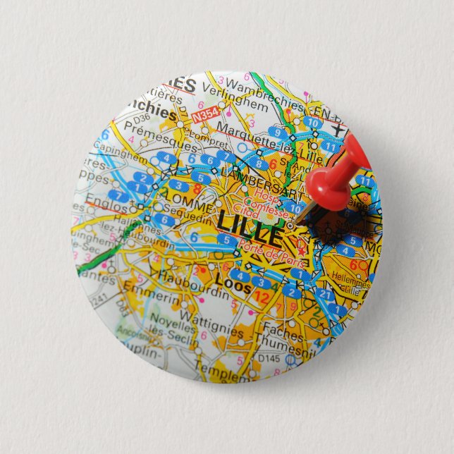 Lille, France Pinback Button (Front)
