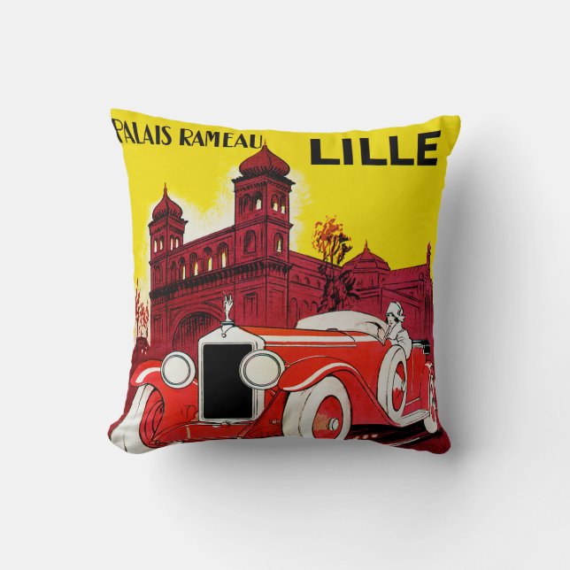 Lille ~ Salon Regionale de L'Automobile Throw Pillow (Front)