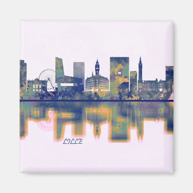 Lille Skyline Magnet (Front)