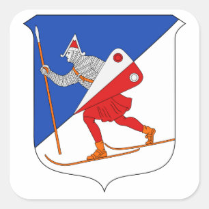 Lillehammer Coat of Arms Square Sticker