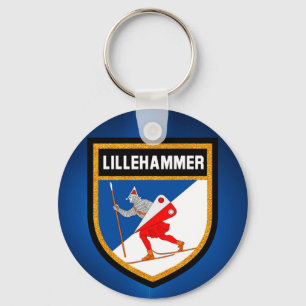 Lillehammer Flag Keychain