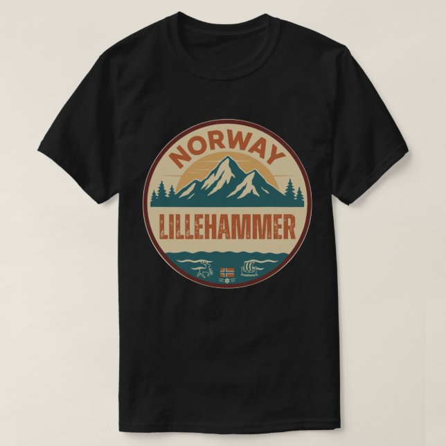 Lillehammer, Norge Norway T-Shirt (Design Front)