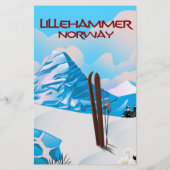 Lillehammer Norway Ski poster. (Back)