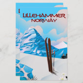 Lillehammer Norway Ski poster. (Front/Back)
