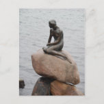 Lillehavefru Little Mermaid Copenhagen Denmark Postcard