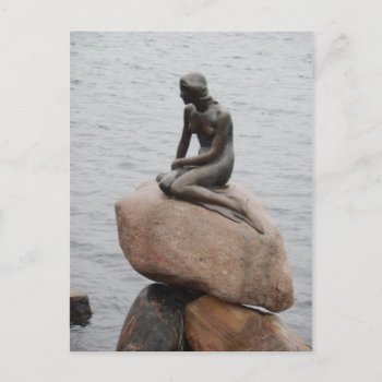 Lillehavefru Little Mermaid Copenhagen Denmark Postcard by teknogeek at Zazzle