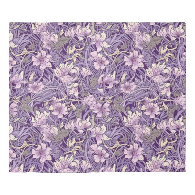 Lilliac florals,Art Nouveau,William Morris,Arts  Duvet Cover (Front)