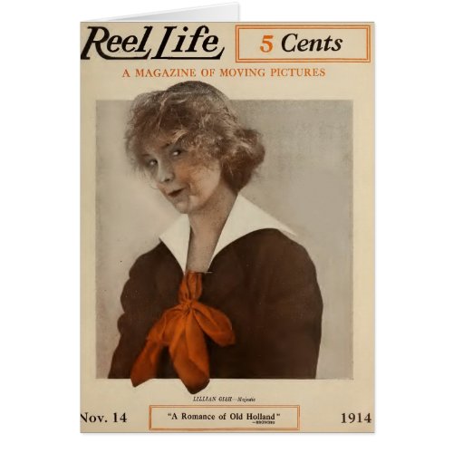 Lillian Gish 1914 movie magazine cover