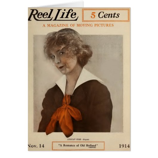 Lillian Gish 1914 movie magazine cover (Front)