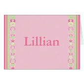 Lillian Modern Circles Custom Name Card (Front Horizontal)