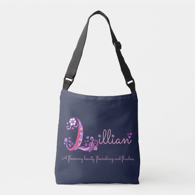 Lillian name and meaning monogram bag (Front)
