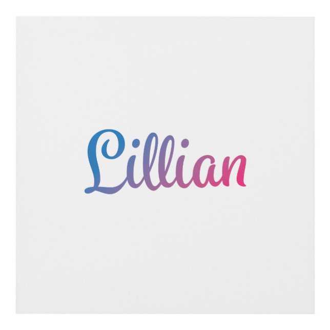 Lillian Stylish Cursive Panel Wall Art (Front)