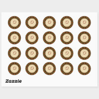 Elegant Cream and Gold Monogram Envelope Seal, Zazzle