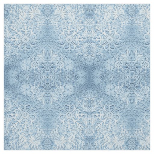 Lillian's Baby Blue Snowflakes Fabric