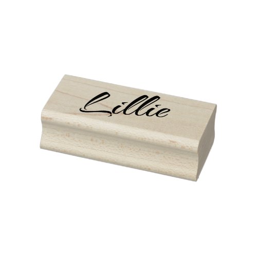 Lillie name rubber stamp