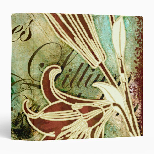 Lillies 3 Ring Binder (Front/Spine)