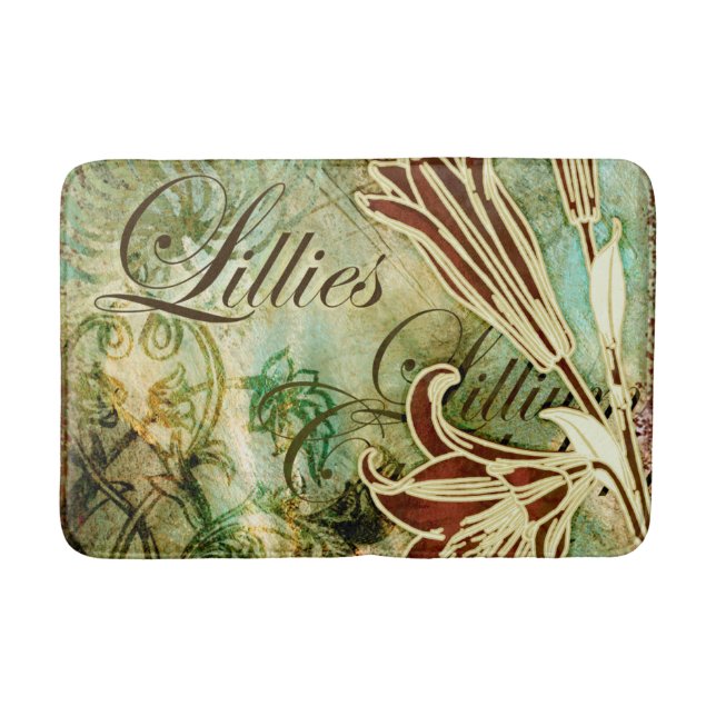 Lillies Bathroom Mat (Front)