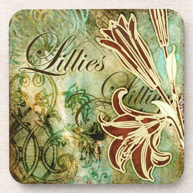 Lillies Beverage Coaster (Front)