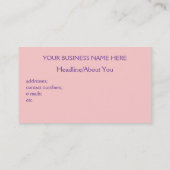 'Lillies' Business Card (Back)