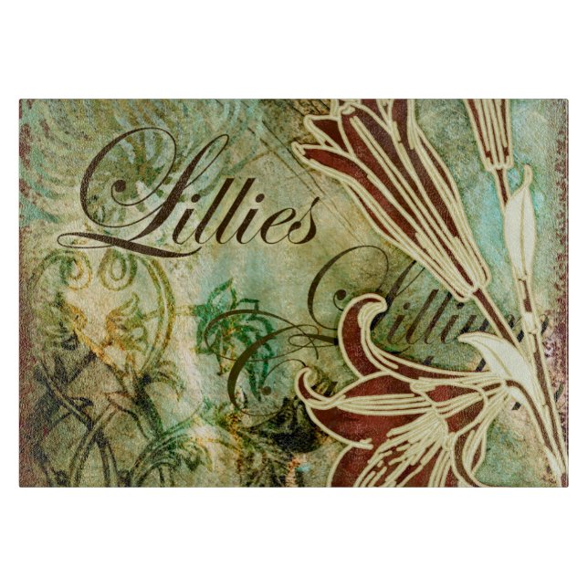 Lillies Cutting Board (Front)