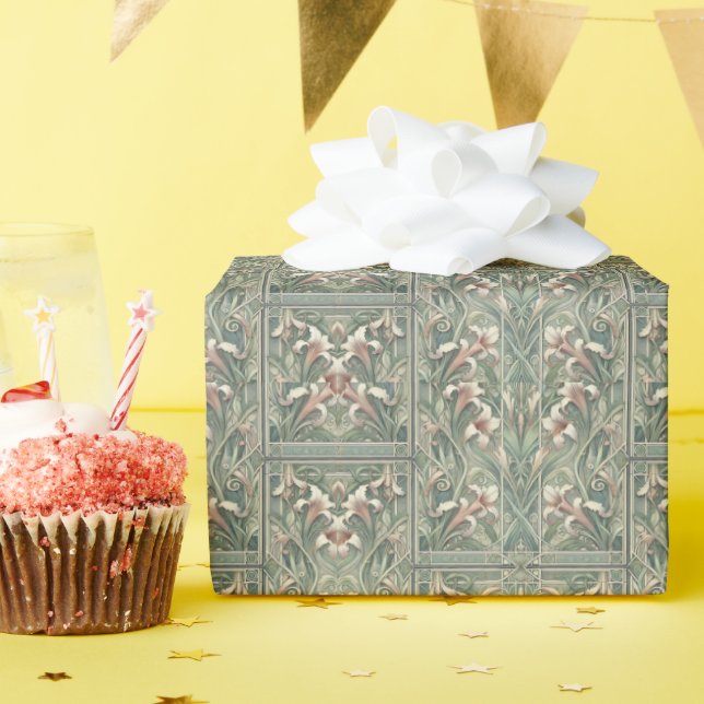 Lillies Dream wrapping paper Art Nouveau  (Birthday Party)