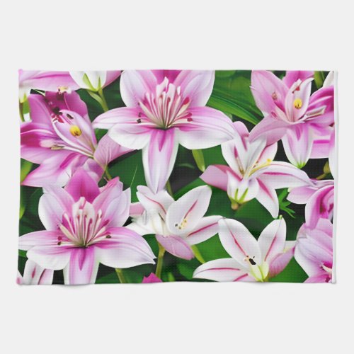 Lillies for love kitchen towel
