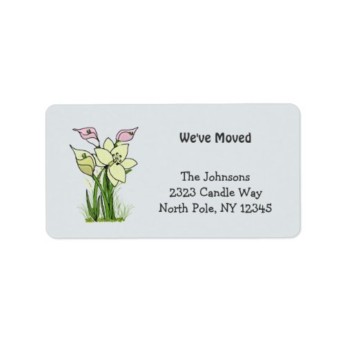 Lillies New Address Label