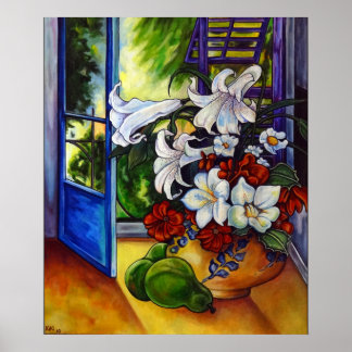 Lillies & Pears - Poster