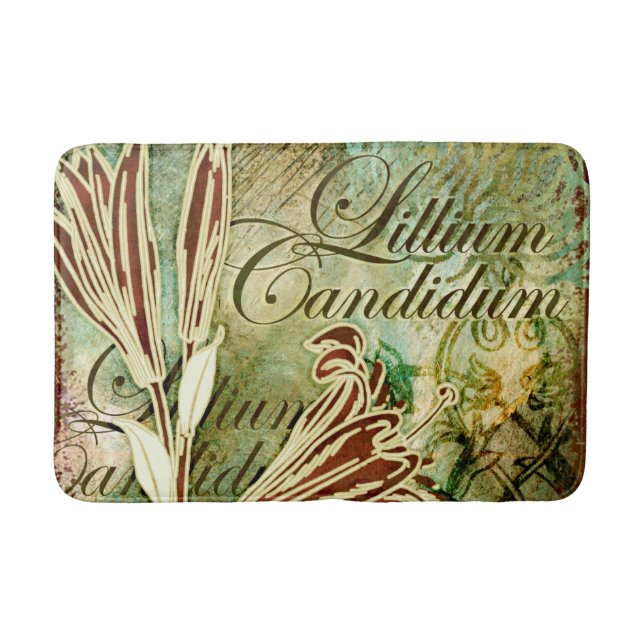 Lillium Candidum Bathroom Mat (Front)