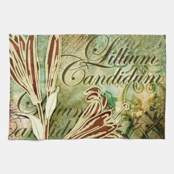Lillium Candidum Kitchen Towel by AuraEditions at Zazzle