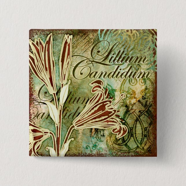 Lillium Candidum Pinback Button (Front)