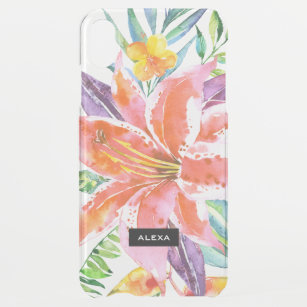 Lilly bulb modern watercolors illustration iPhone XS max case