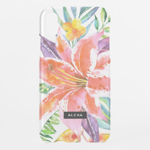 Lilly bulb modern watercolors illustration iPhone XR case