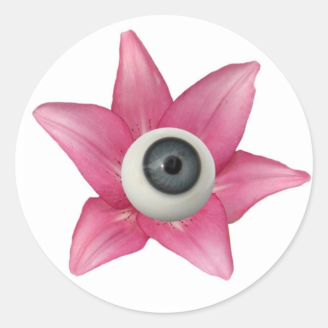 Lilly Eyeball Classic Round Sticker (Front)