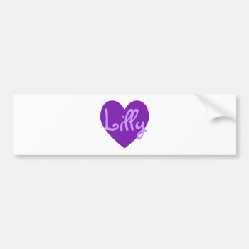 Lilly In Purple Bumper Sticker by purplestuff at Zazzle