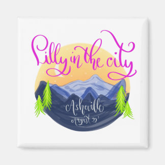 Lilly in the City - Asheville Ceramic Ornament Magnet