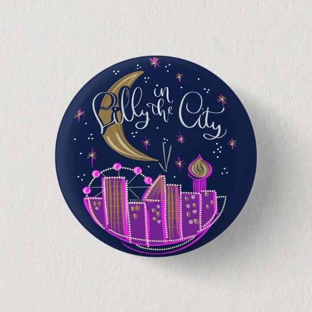 Lilly in the City  Button (Front)