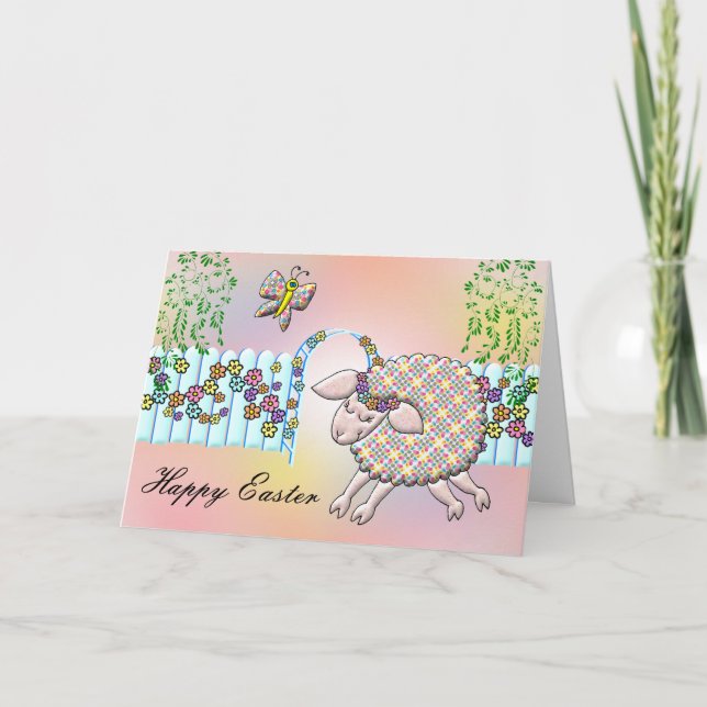 Lilly Lamb's Happy Easter Holiday Card (Front)