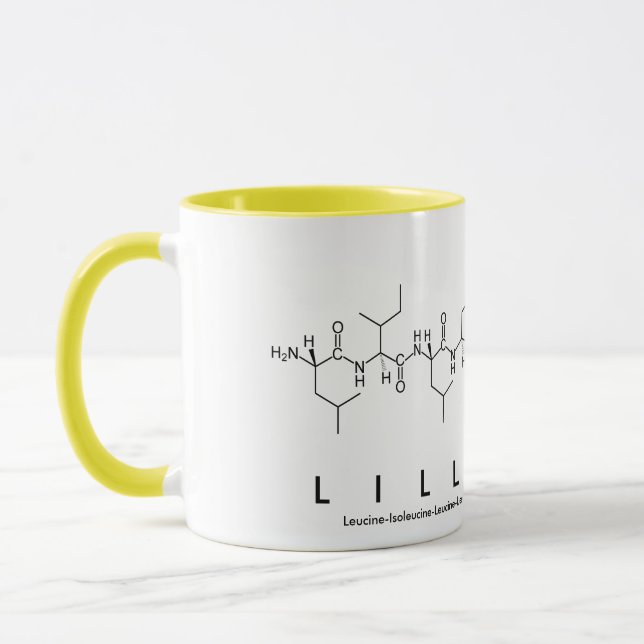 Lilly-May peptide name mug (Left)