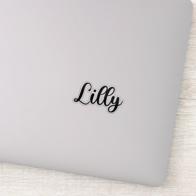Lilly Name - Handwritten Calligraphy Sticker (Detail)